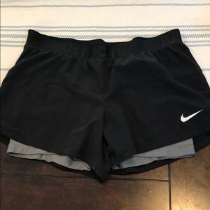 Spandex lined black Nike shorts